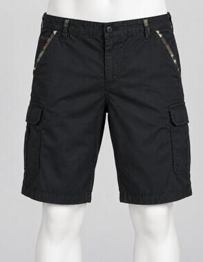 Blue Gear Mens Black Camo Trim Shorts Size 36 Pre Owned